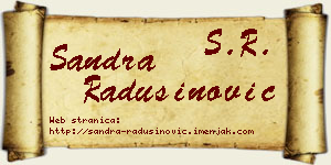 Sandra Radusinović vizit kartica